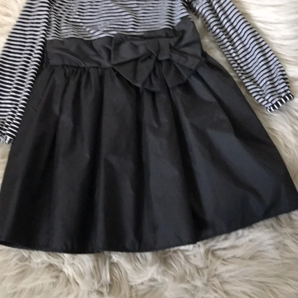 CHEROKEE Girls Holliday Black Stripes Knot Tutu Dress | 4T